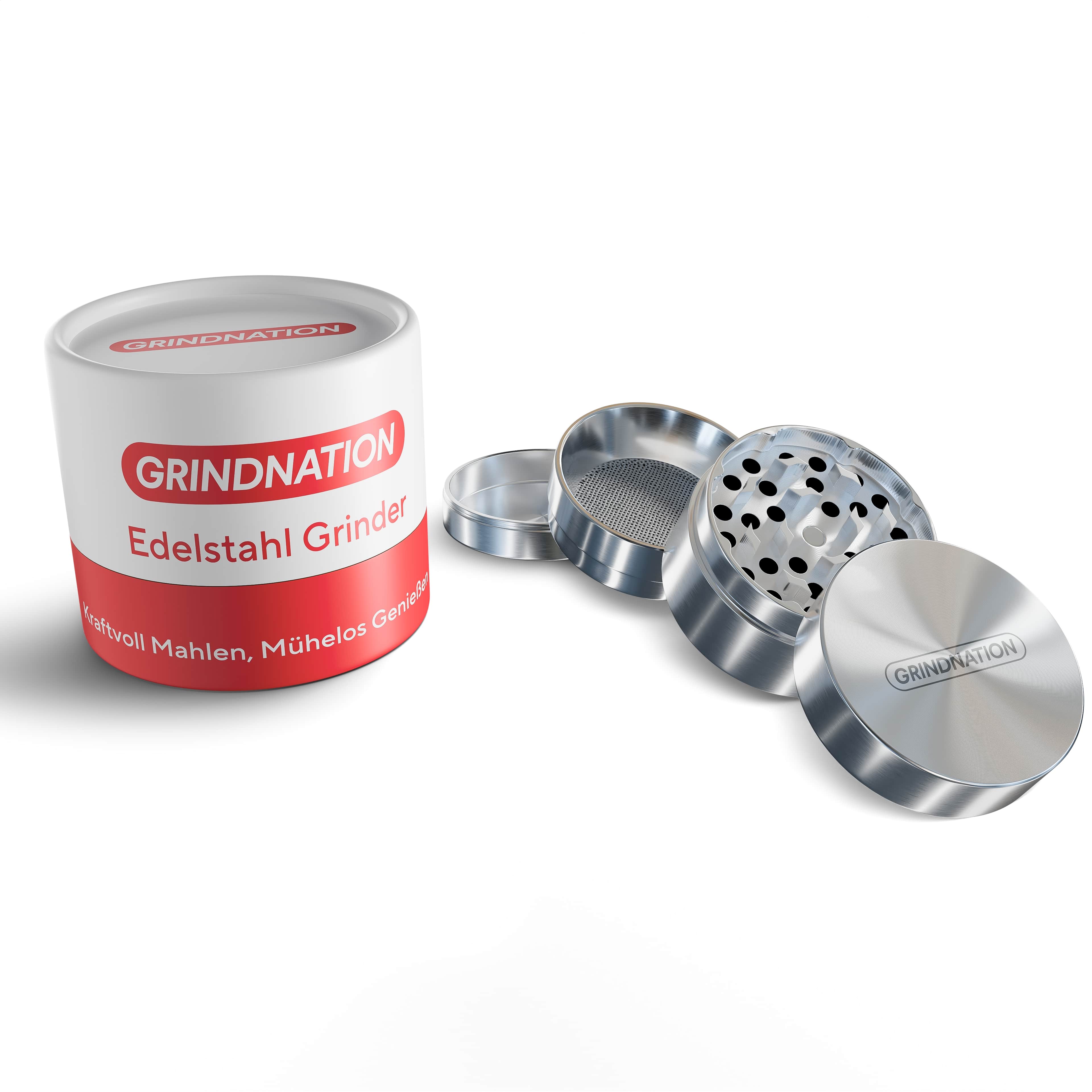 Grinder Edelstahl 4-teilig (50mm) 